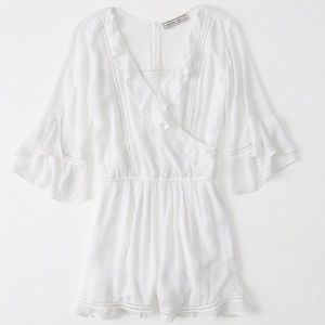 Abercrombie White Ruffle Romper